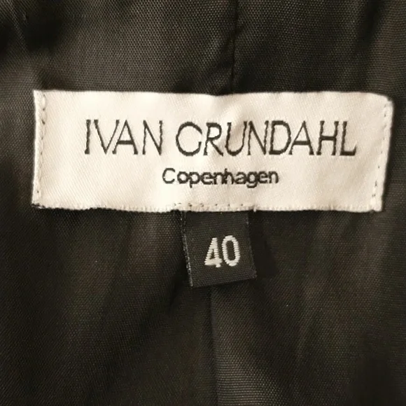 Assymetrical Black Jacket Ivan Grundahl sz 40 US 12 Classy Designer Eye Catching